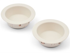 Liewood Peony non-slip silicone bowl sea shell with peach print (2-pack)